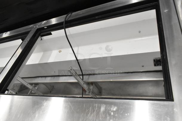 True TSSU-72-30M-B-ST stainless steel prep table on casters, missing lid, 115V, 1 phase.