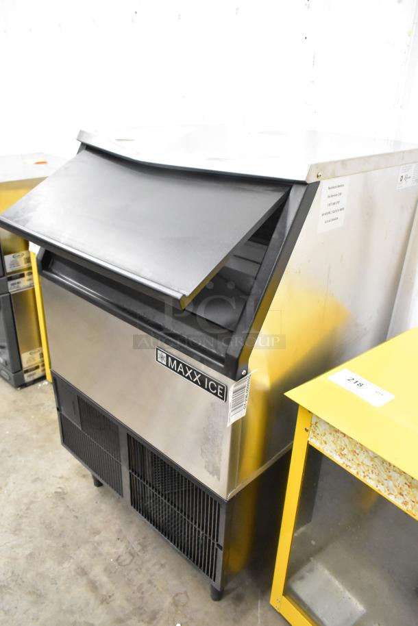 2024 Maxx Ice MIM250 stainless steel ice machine, commercial undercounter model, self-contained, 115V, 1 phase.