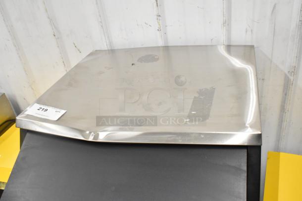 2024 Maxx Ice MIM250 Stainless Steel Ice Machine, undercounter, self-contained, 115V, visible dent on top panel.