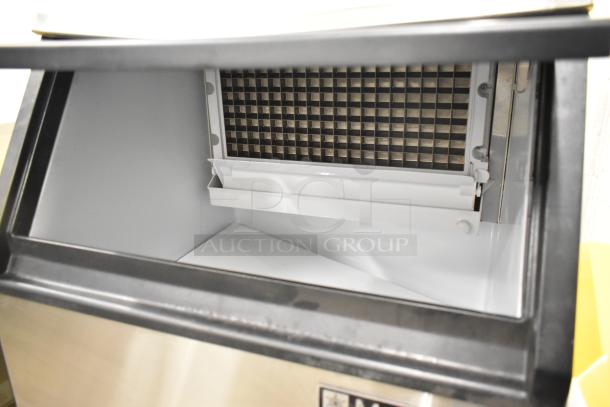 2024 Maxx Ice MIM250 stainless steel ice machine, undercounter, 115 volts, excellent condition, internal view.