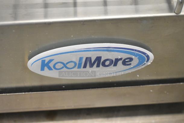 Brand new KoolMore HDC-1.5C curved glass countertop display warmer with scratch and dent. 110V, 1 Phase.