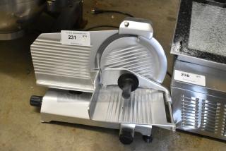 BRAND NEW SCRATCH AND DENT! Globe C10 Metal Commercial Countertop Meat Slicer w/ Blade Sharpener. 115 Volts, 1 Phase. - Item #1204567