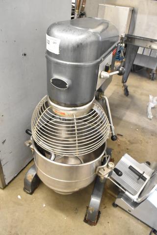 Avantco MX30 Metal Commercial Floor Style 30 Quart Planetary Dough Mixer w/ Metal Bowl Mixer, Bowl Guard, and Dough Hook Attachment. 120 Volts, 1 Phase. - Item #1204568