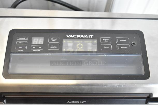 Vacpak-it 186VSM12PRO vacuum sealer with 12" seal bar, features control panel with mode buttons and digital display.