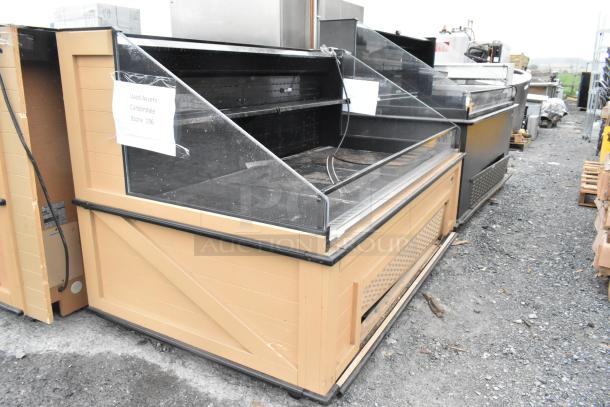 Killion PFW-74-43-48-V-N-MOBILE metal merchandiser, open style, 208/230V, used condition, visible commercial use signs.