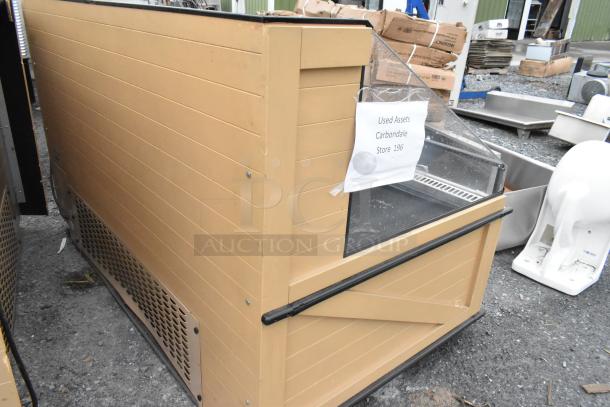 Killion PFW-74-43-48-V-N-MOBILE Merchandiser, tan metal, open display, 208/230V, 1 phase, used condition.