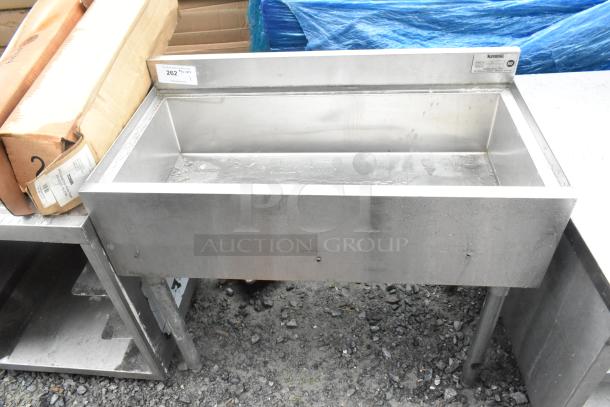 Krowne 1880-36 stainless steel ice bin in good condition, with visible label. Ideal for commercial use.