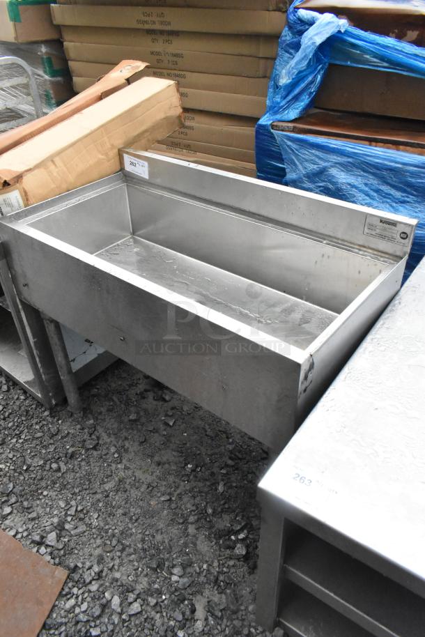 Krowne 1880-36 stainless steel ice bin in good condition, featuring a durable build and visible NSF label.