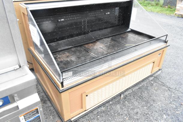 Killion PFW-74-43-48-V-N-MOBILE metal grab-n-go merchandiser, 208/230V, 1 phase, open display, commercial use, visible wear.