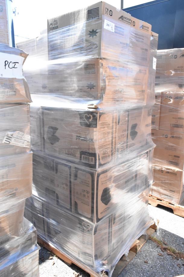 36 sealed boxes of 4332000 LH1200 Mega Meal Lid, 8"x8"x3", 3-compartment containers, slight scratch and dent.