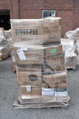 37 BRAND NEW SCRATCH AND DENT! Items Including Pizza Boxes, Cookie Bags, Cups, To Go Containers, Napkins, Lids. See Description for More Details. 37 Times Your Bid! - Item #1205583
