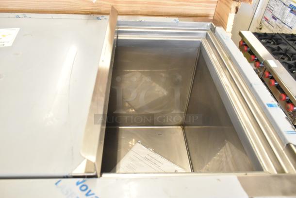 BRAND NEW 2022 BKI 52473-1 stainless steel commercial meat freezer with casters, 115V, 1 Phase. Includes manual.