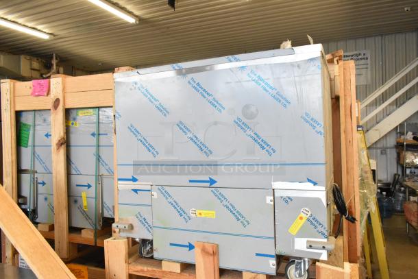 BRAND NEW 2021 BKI 52473-1 stainless steel commercial meat freezer on casters, 115 volts, 1 phase, in original packaging.