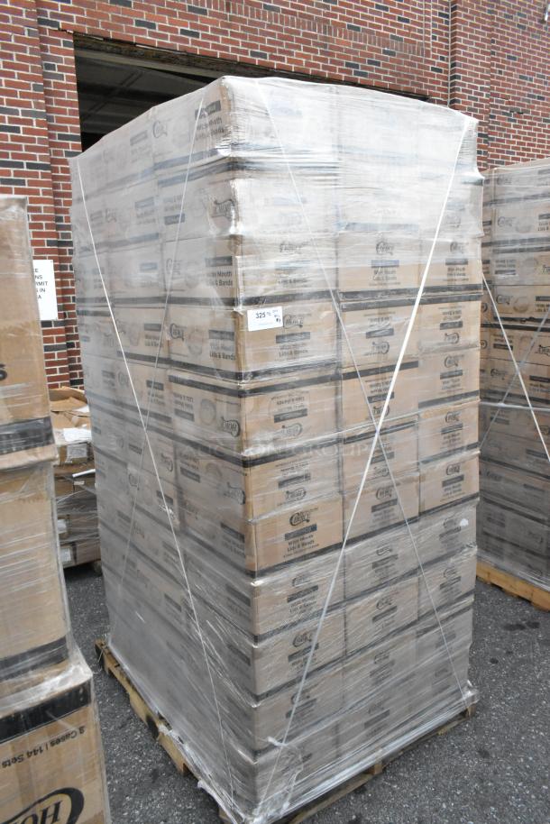 Pallet of 99 boxes of Choice Wide Mouth Lid and Bands for canning jars, new scratch and dent, 48 per pack.