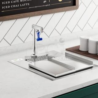 Regency Stainless Steel Water Station with Ice Bin and Glass Filler - 18