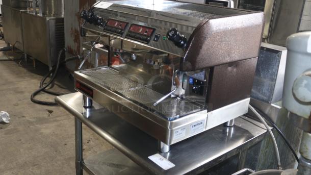 Grindmaster-Cecilware ESP2-220V Venezia II espresso machine, dual steam wands, stainless steel, model esp2, good condition.