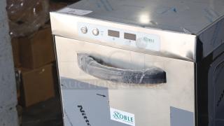Noble Warewashing HTGW high-temperature underbar glass washer, model 495HTGW22, 208V/240V, 1 Phase, new condition.