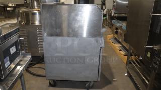 Frymaster double electric deep-fry model 22EF SP, 208/240V. Stainless steel exterior, caster wheels. Used condition.