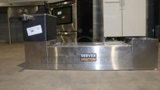 SERVER SS-SE 67690 Series unit, stainless steel, side view. Includes a pump, label shows auction item number 46.