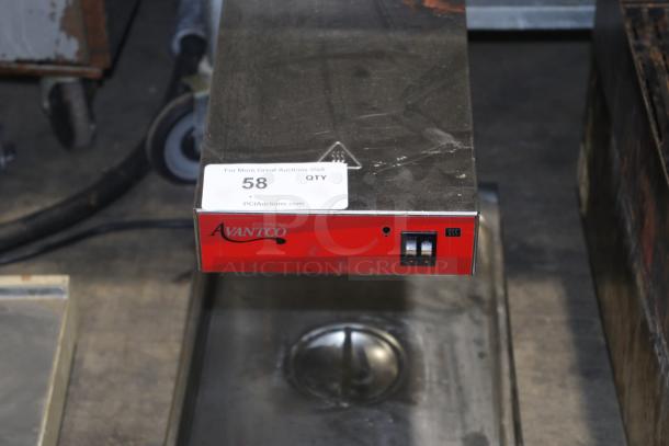Avantco FFDS-1 Freestanding Infrared French Fry Warmer, 1000W, 120V in good condition, label shows "58" from PCIAuctions.com.