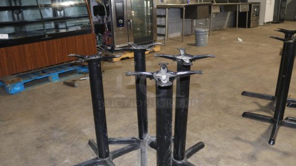 FLAT Tech KX22 self-stabilizing black table base, model CT2007, 22" x 22". Multiple bases shown in used condition.