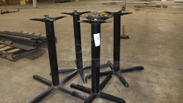 FLAT Tech KX22 table base, black, model CT2007, 22"x22", self-stabilizing. Features visible label, good condition.