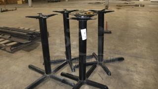 FLAT Tech KX22 table base, black, model CT2007, 22"x22", self-stabilizing. Features visible label, good condition.