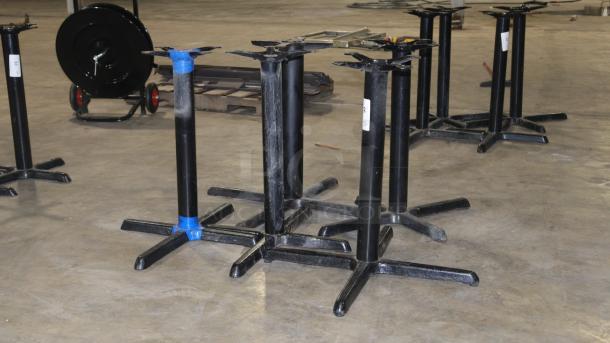 FLAT Tech KX30 black self-stabilizing table base, model CT2006, 30"x30", in used condition, visible labels on base.