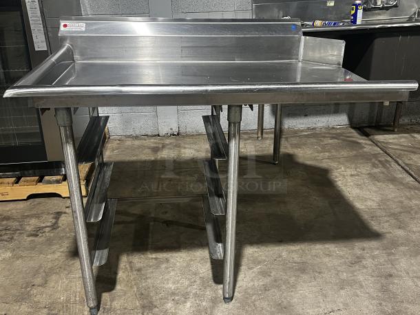 Sturdi-Bilt Deluxe Dishtable, 16-gauge stainless steel, 3 bun pan rack, excellent condition, ideal for organization.