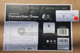 BRAND NEW Cooking Performance Group COQT3A convection oven, 3 tray, 120V, original packaging, serial 00L5025637, glass broken.