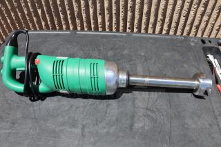 Brand new AvaMix IBHD12 12" heavy-duty immersion blender, 1 1/4 hp, out of packaging, model and serial number label visible.