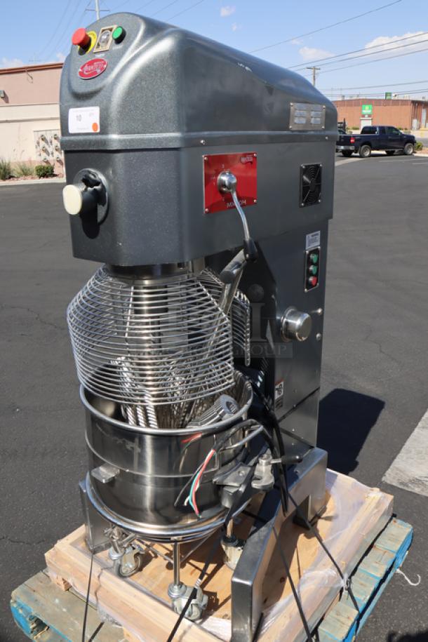 Avantco MX60H 60 Qt. Planetary Floor Mixer, brand new, with guard and standard accessories, 240V, 3 Phase, 2 1/2 hp.