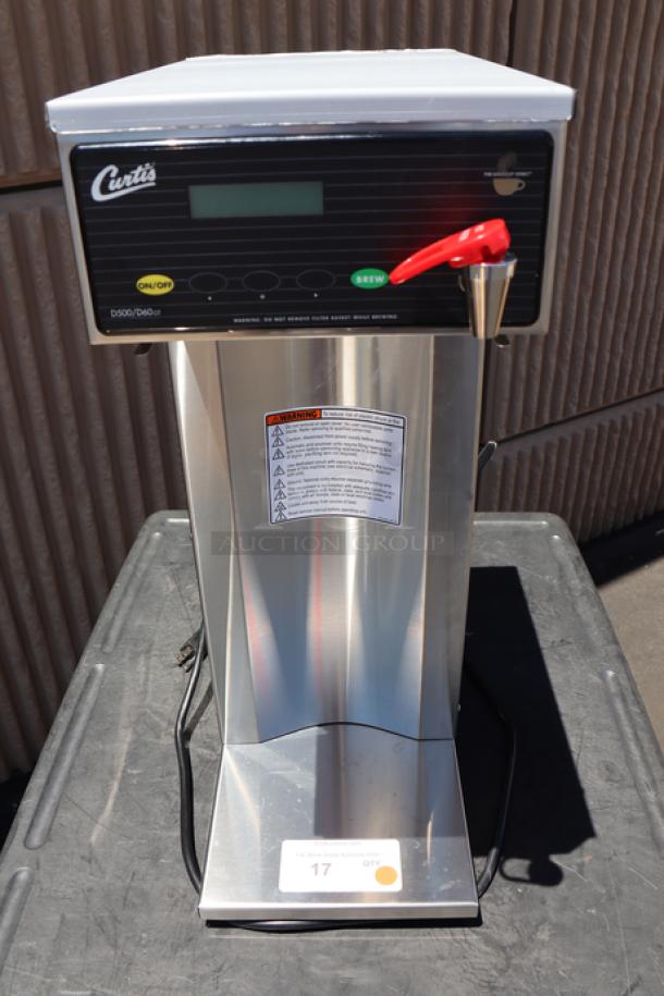 Brand new Curtis D500GT12A000 automatic airpot coffee brewer with digital controls. Serial number: 15103485.