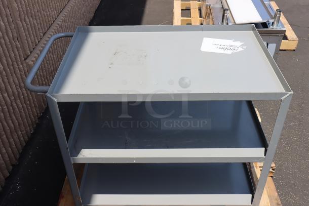 Brand new Lavex 275FSUC24362 36"x24"x35" steel utility cart, two shelves, fully welded, scratched paint on corner.