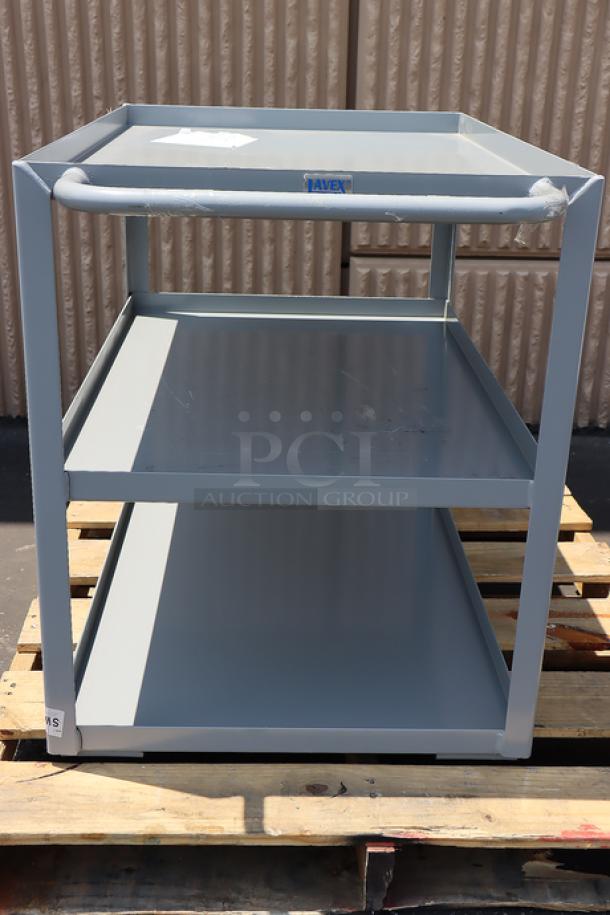 Lavex 275FSUC24362 utility cart, 36"x24"x35", two-shelf, steel, fully welded, with paint scratches on corner.
