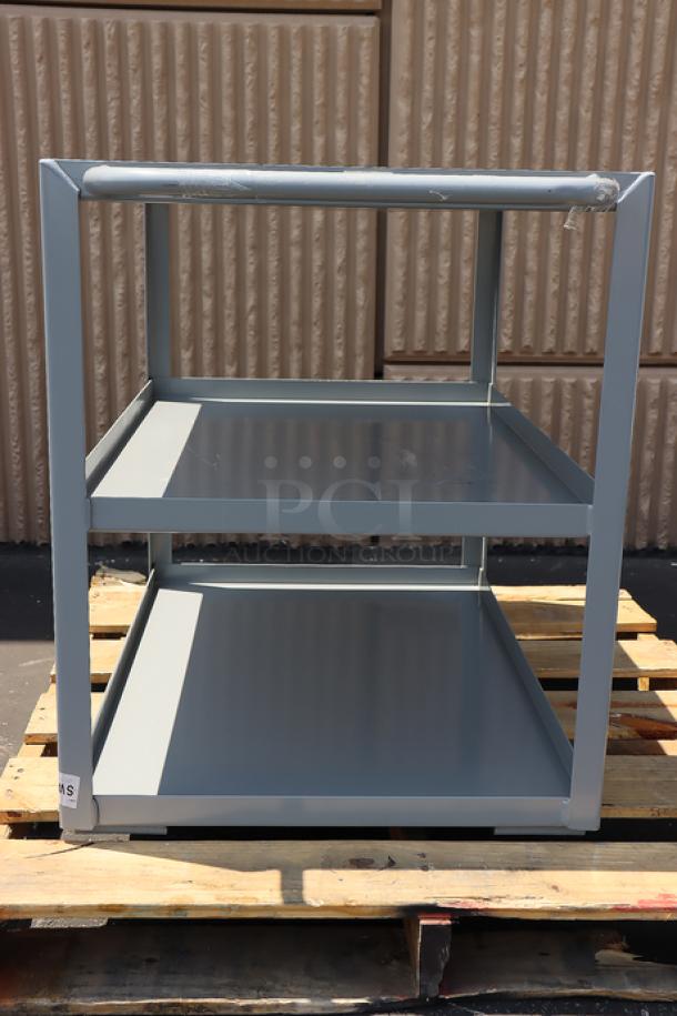 Lavex 275FSUC24362 steel utility cart, 36"x24"x35", two shelves, fully welded, brand new, minor paint scratch on the corner.