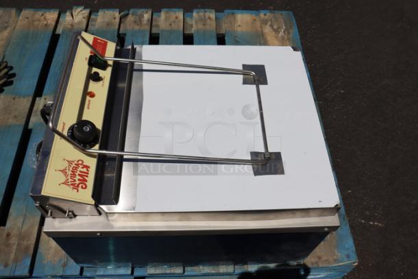 Carnival King DFC18001 25 lb. Funnel Cake/Donut Fryer, 120V, 1800W, scratch-n-dent, out of packaging, controls visible.
