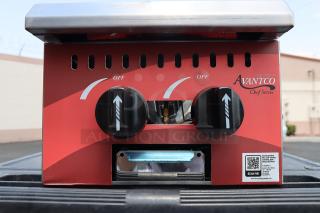 Brand new Avantco Chef Series CAG-R-2-12 2 burner gas range. 50,000 BTU, scratches and dents. Serial: 1168660000011.