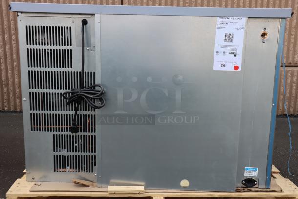 Hoshizaki IM-200BAC ice machine, self-contained, air-cooled, 39.5", 188 lb. capacity, serial P01845F, visible power cord.
