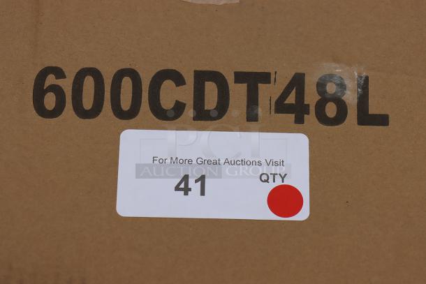 Regency 600CDT48L box label with model number. Marked with "For More Great Auctions Visit" and quantity sticker.