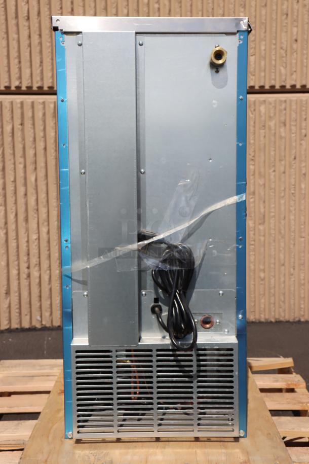 New Hoshizaki AM-50BAJA 14 7/8" ice machine, air-cooled, undercounter, 51 lb capacity, Model AM-50BAJA, S/N: P34626L.