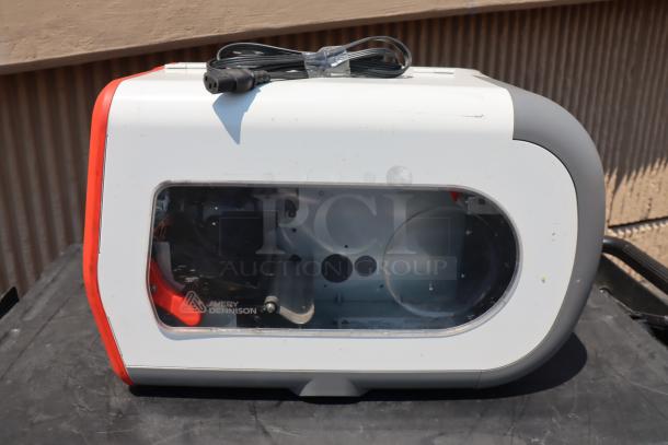 BRAND NEW Avery-Dennison ADTP1BA01NA Barcode Label Printer in white. Serial number 19085204. Includes power cord.