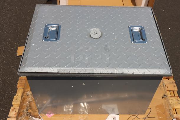 Brand new Regency 600GT15 30 lb. grease trap, 15 GPM, with 2" non-threaded connections. Out of original packaging.