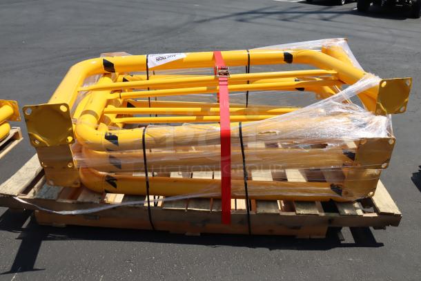 Brand new Vestil HPRO-72-42-4 steel machinery guards, 72"x42"x4", set of 6. Wrapped on pallet, model 736HPR072424.