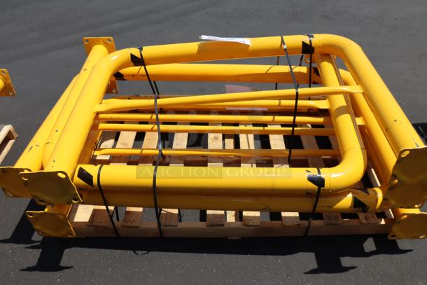 Vestil HPRO-60-42-4 steel machinery guard, 60"x42"x4". New with scuff marks, dents, and chipped paint.