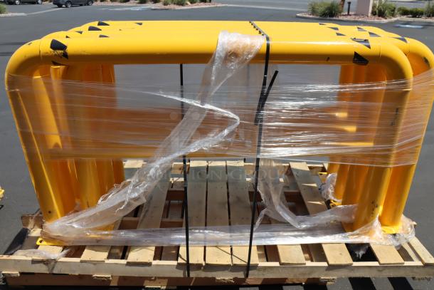 Brand new Vestil HPRO-72-42-4 steel machinery guard, 72"x42"x4". Scuff marks, tiny dents, chipped paint on corners.