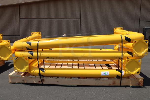 Vestil HPRO-60-42-4 machinery guard, 60"x42"x4", brand new with scuff marks, dents, chipped paint, yellow color.