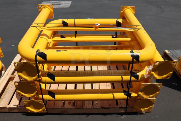 NEW Vestil HPRO-48-42-4 steel machinery guard, 48"x42"x4". Minor scuffs, dents, paint chips. Unused condition.