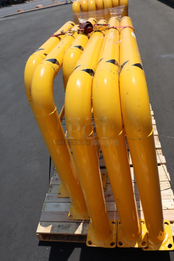 NEW Vestil HPRO-72-42-4 steel guard; 72"x42"x4". Scuff marks, tiny dents, chipped paint on corners, tops, sides, feet.