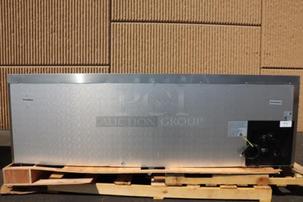 Avantco SS-UD-3R stainless steel undercounter refrigerator, 93", 115V, never used, right corner dented. S/N: 417976458 6109 2404.